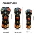 thumbnail image 6 of Uorisanigo Golf Head Covers, 3pcs Floral Ladybug Golf Club Covers for Woods and Driver Fairway Hybrid, PU Leather Headcovers for Club Protective, Fits Most Golfs Clubs, 6 of 7