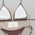 thumbnail image 5 of Dresfit Simple Two Piece Swimsuit for Women - Breathable Fabric Beach Set Brown S, 5 of 5