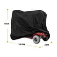 thumbnail image 2 of Waterproof Scooter Cover,74.8x28x46In Mobility Scooter Storage Cover,Polyester Wheelchair Storage Protector from Dust,Rain,Sun,Snow, 2 of 6
