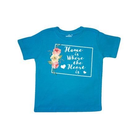 

Inktastic Colorado Home is Where the Heart is with Watercolor Floral Gift Toddler Boy or Toddler Girl T-Shirt