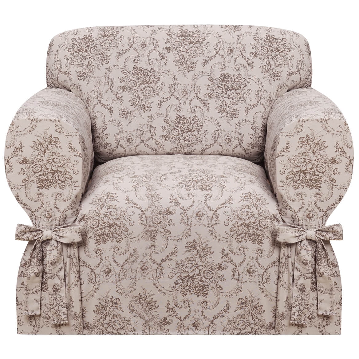 Kathy Ireland Chateau Chair Slipcover Taupe