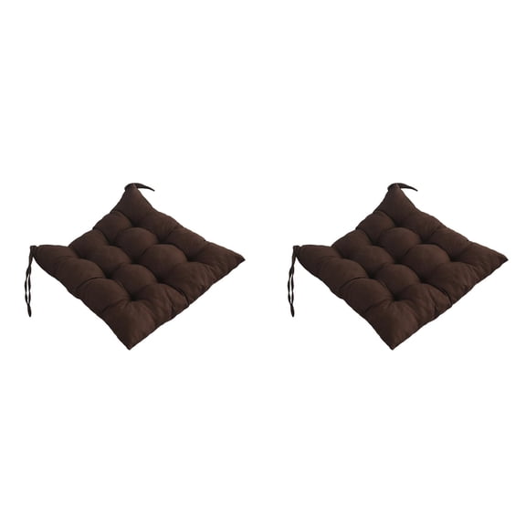 2PC 15x15 Inch Chair Cushions for Dining Chairs, Seat Cushions for Kitchen Chairs Soft Comfortable Square Pads with Ties, Thickened Solid Color Office Chair Cushion