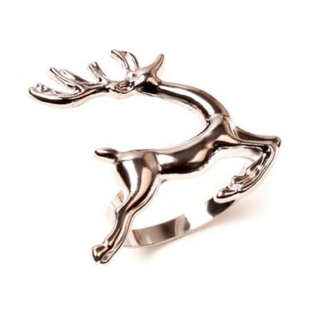 

Christmas Stainless Napkin Xmas Portable Paper Tissues Banquet Dining Table Decoration Restaurant Ornament Silver Animal