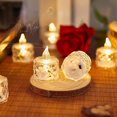 thumbnail image 1 of Velas LED de cristal transparente con forma de diamante SNGMN - Decoración pequeña para barra de té - Regalo de cumpleaños y decoración romántica para bodas - Funciona con pilas, seguras y ecológicas, 1 of 8