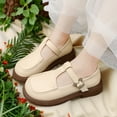 thumbnail image 2 of Girls Dress Shoes Toddler School Uniform Mary Jane Low Heel Princess Loafers Oxfords Kids Ballerina Flats, 2 of 5