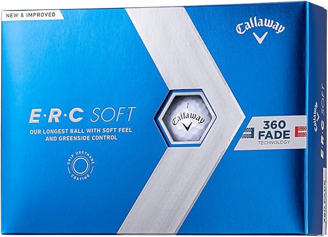 Callaway Golf 2023 ERC Soft 360 Fade Golf Balls 12-pack, White