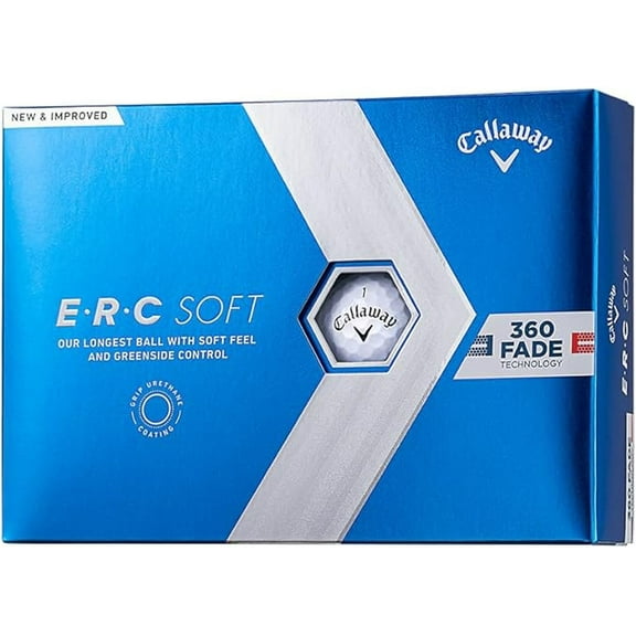 Callaway Golf 2023 ERC Soft 360 Fade Golf Balls 12-pack, White