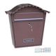 thumbnail image 1 of Buzón de correo, buzón de correo, buzón de opinión decorativo montado en la pared de Metal, buzón para porche, patio, jardín, exterior, casa, exterior Marrón, 1 of 8