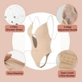 thumbnail image 4 of Women Shapewear Backless Body Bra Shaper Plus Size Plunge Invishaper Low Back Thong Bodysuits Open Crotch Daily Use, 4 of 6