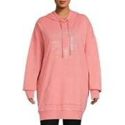 No Boundaries Junior's Plus Size Mineral Wash Hoodie