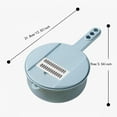 thumbnail image 3 of STAOEDU Vegetable Chopper, 12 in 1Multifunctional Food Chopper, Kitchen Vegetable Slicer Dicer Cutter,Veggie Chopper With 5 Blades,Carrot Chopper With Container (Blue), 3 of 9