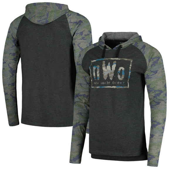Men's Charcoal nWo Raglan Pullover Hoodie