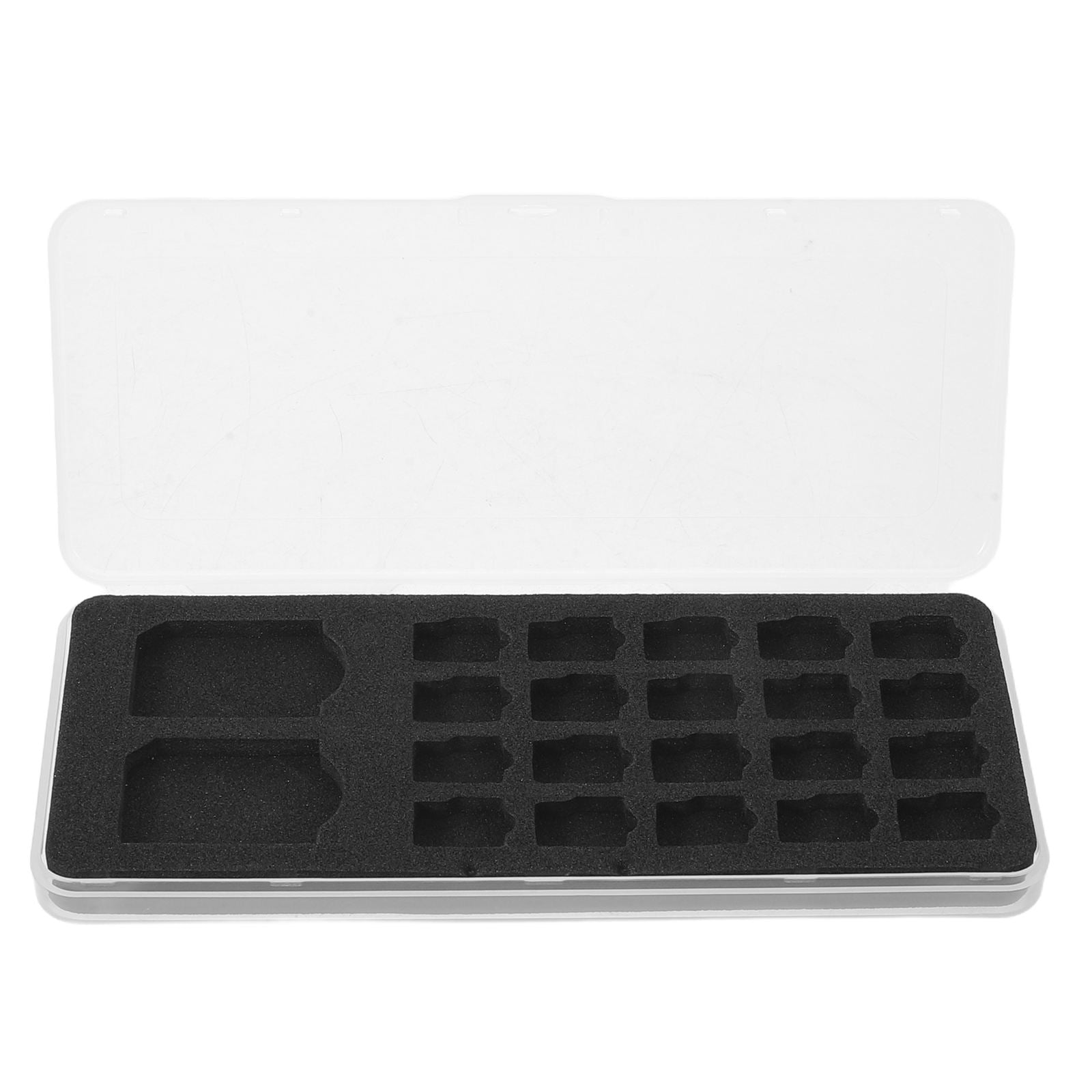 UPGRATOR Multi Slot Transparent Memory Card Holder Case for Secure Electronic Card Storage