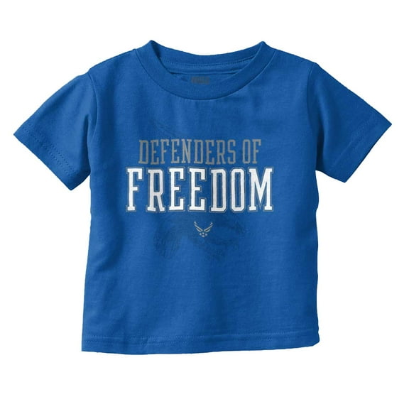 US Air Force Defenders of Freedom Toddler Boy Girl T Shirt Infant Toddler Brisco Brands 6M