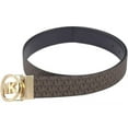thumbnail image 3 of Michael Kors Signature MK Logo Reversible Leather Women's Belt, Brown/Black, X-Large, 3 of 4