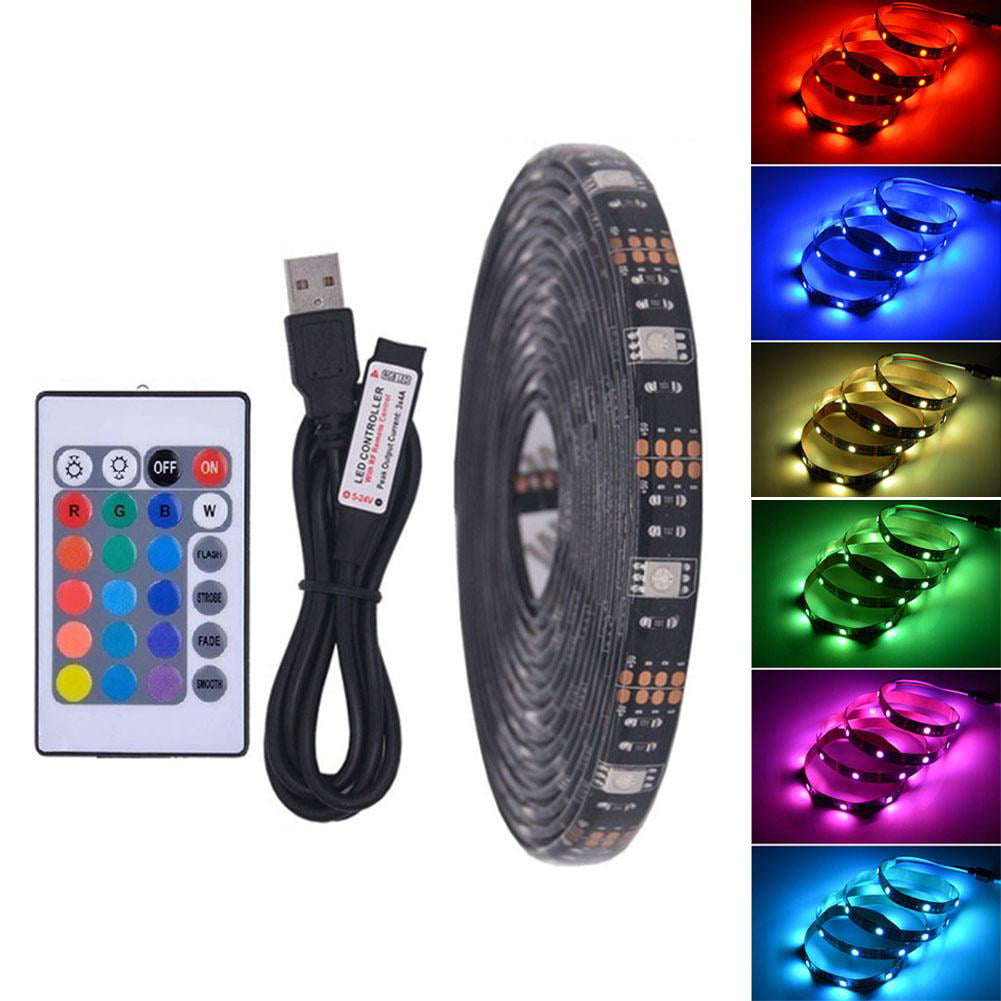 Details about   Cool White USB LED Strip USB remote control RGB LED Strip  5V USB LED Strip 