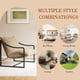 thumbnail image 4 of Set of 2 accent sillas metal frame sala de estar sillas con soft cushion comfy chair para dormitorio beige sling accent chair fácil montaje, 4 of 7