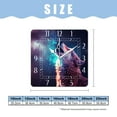 thumbnail image 2 of 10 Inch Wall Clock Battery Operated Silent Clock Decorative for Office, Kitchen, Outdoor, Living Room，Wolf Howling Galaxy Nebula Space Starry Universe Creative, 2 of 4