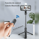 thumbnail image 5 of Palo Selfie con Luz LED y Trípode Estable/Bluetooth 4.0 Control Remoto para Fotos de Grupo, Viajes y Transmisiones en Vivo/Extensible 104Cm, Diseño Mini Plegable y Apto para Aviones, 5 of 10