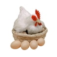 thumbnail image 1 of Almencla Simulation Hen Model Ornament Artificial Feather Prop for Kitchen Home Store white, 1 of 8