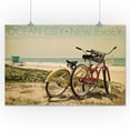 thumbnail image 2 of Ocean City, New Jersey, Bicycles and Beach Scene (16x24 Giclee Gallery Art Print, Vivid Textured Wall Decor), 2 of 3