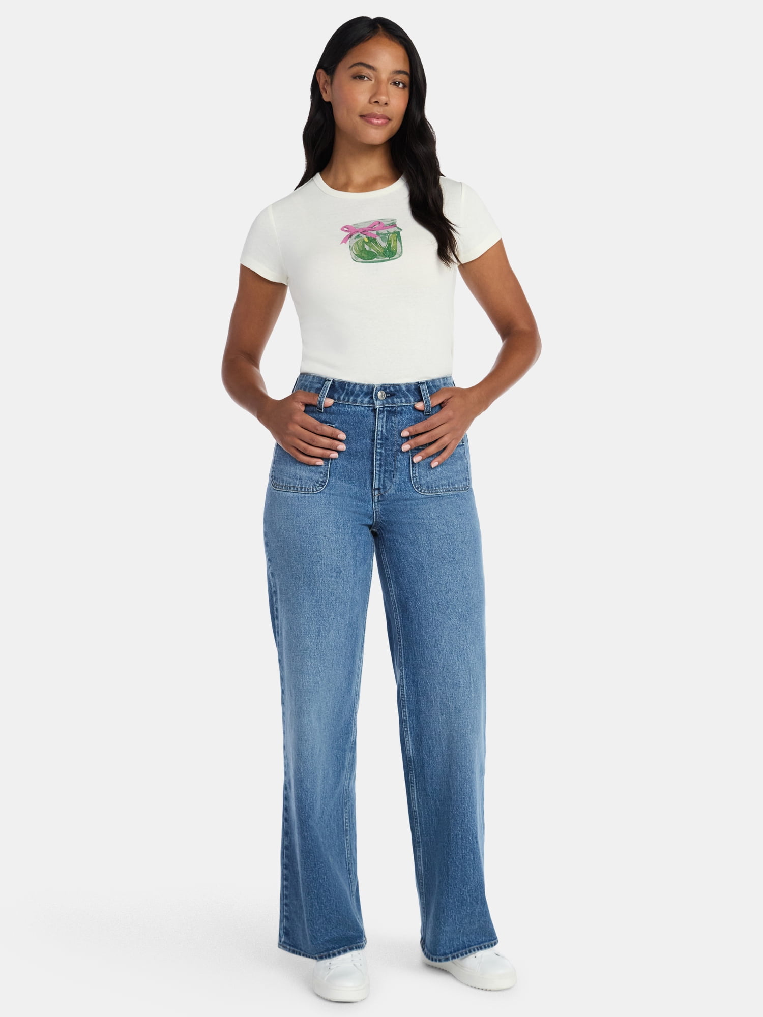 Women’s Pickle Jar Graphic Tee with Short Sleeves, Sizes XXS-XXL