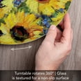 thumbnail image 3 of CounterArt Sunflower Gallery 4mm Tempered Glass Lazy Susan Turntable, 3 of 7