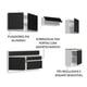 thumbnail image 4 of Cocina Integral Completa Madesa Glamy 260cm Blanco/Negro, 4 of 5