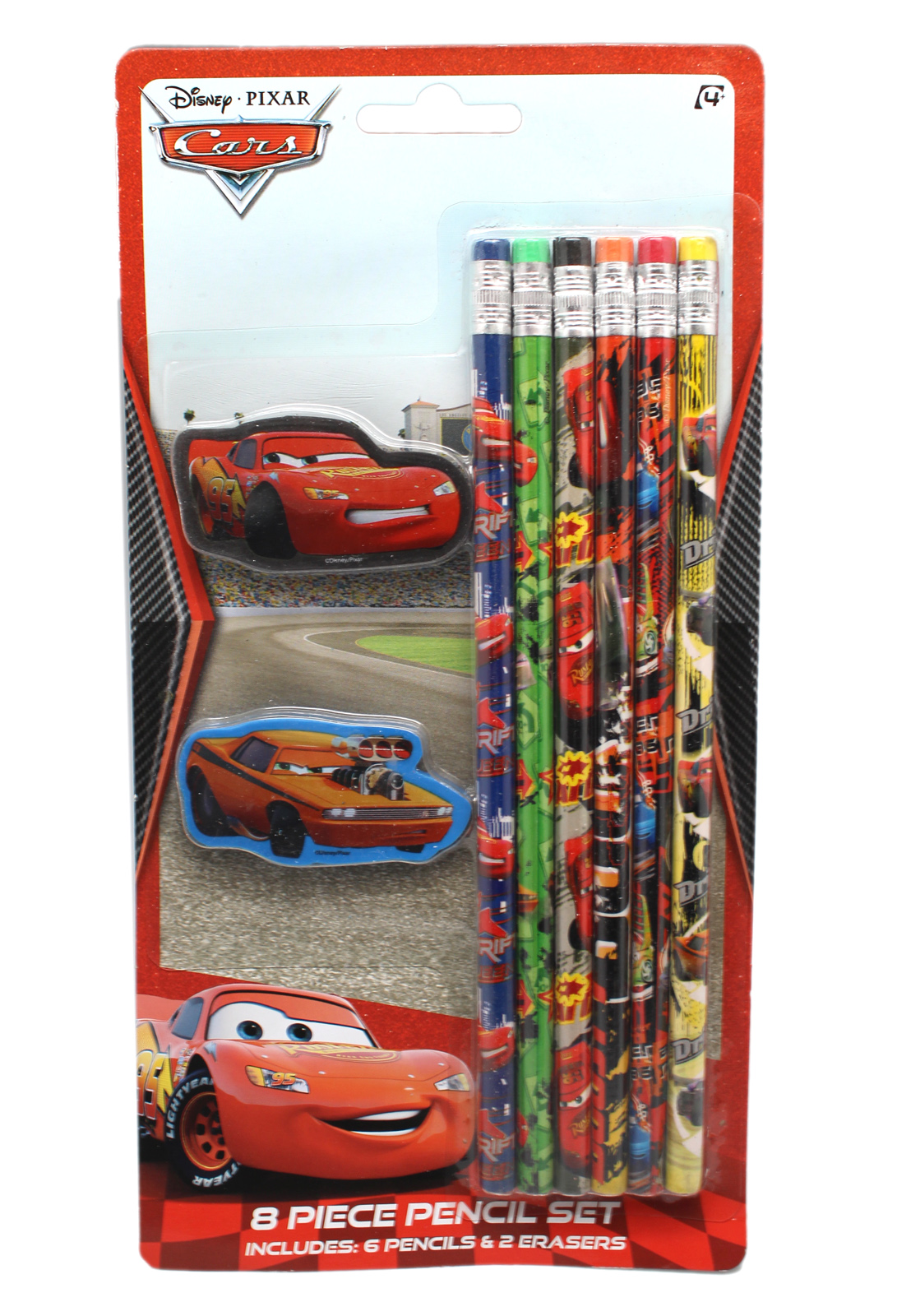 Disney Pixar's Cars Assorted Character/Exterior Color Pencil and Eraser