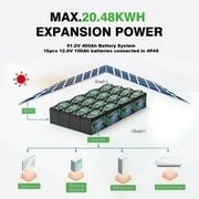 DJLBERMPW 48V LiFePO4 Lithium Battery 100Ah, 4000+ Deep Cycle Battery, 4 Group 12V 100Ah in Series to 48V 100Ah Lithium Batteries for Golf Cart,Trolling Motor,RV,Solar,Built in 100A BMS 5120W