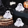 thumbnail image 5 of Halloween Decorations, Mini Resin Figures, White Ceramic Floating Ghost with Solid Color for Desktop Mini Garden Or Terrarium, Moe Grain Ornament, 5 of 6