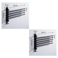 thumbnail image 4 of Bath Towel Rack Swivel Towel Rack Bathroom Swing Arm Towel Bar Wall Mounted Clothes Hanger 5 Strokes, 4 of 5