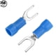 thumbnail image 4 of Conector 250 Piezas Terminales De Cables Eléctricos Aislados Juego De Conectores De Horquilla De Engarzado Azul, 4 of 7