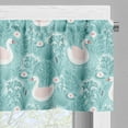 thumbnail image 3 of Ambesonne Swans Window Valance, Gracious Flowers Lake Art, 54" X 12", Rose Pale Seafoam, 3 of 5