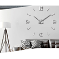 thumbnail image 1 of Creativo diseño de moda sala de estar DIY dormitorio sobredimensionado pared pegatina acrílico espejo reloj plata ShuxiuWang 8390605816062, 1 of 1