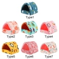 thumbnail image 3 of Colorful Winter Rabbit Squirrel Mini Cage Small Animal Sleeping Bed Hamster House Guinea Pig Nest Warm Mat TYPE2-L, 3 of 8