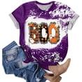 thumbnail image 2 of Akiihool Womens Halloween Shirts Plus Size Halloween Shirts for Women Pumpkin Graphic Tshirt Fall Casual Short Sleeve Tee Tops Purple,XXXXXL, 2 of 5