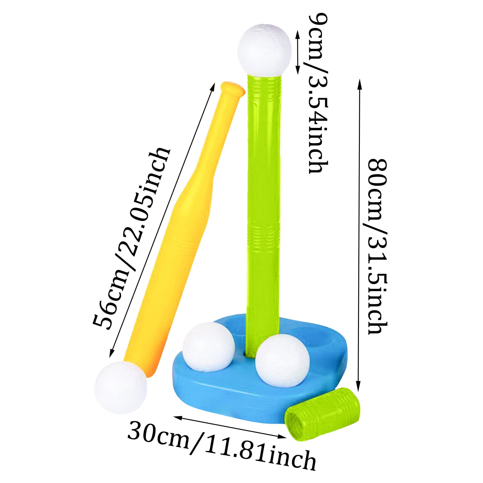 T Set for Kids Baseball Tee Stand with Bat and Soft Baseballs Outdoor Sports Toys for Toddlers Ages 3-5 Early Learning Play