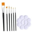 thumbnail image 1 of Juego de 6 pinceles para pintar rostro, bandeja de pintura, paleta incluida para niños y adultos, pinceles profesionales para artistas, uñas, rock,, 1 of 8