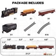 thumbnail image 4 of Classic Model Train Set w/ Light & Sound, Train Toy with Locomotive, Cargo Cars & Tracks, Birthday Gift for Boys and Girls, 4 of 7