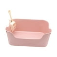 thumbnail image 4 of Cat for Rabbit with Cat Litter Shovel Splashproof Pet Litter Tray Pink, 4 of 8