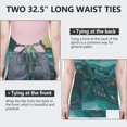 thumbnail image 6 of Teal Gold Marble Pattern Apron-Garden Aprons for Women with Pockets-Cotton Linen Waterproof Kitchen Cooking Gardening Aprons Adjustable for Kitchen,Cooking,BBQ and Salon 33x27 Inch, 6 of 7