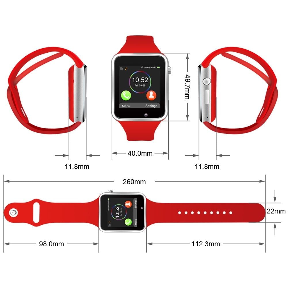 bluetooth smart wrist watch smartphone for mobiles android and iphone