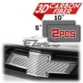 thumbnail image 2 of 2Pcs 5"x10" Chevy Emblem Bowtie 3D Matte Silver Carbon Fiber Vinyl Wrap Sticker Decal Film Sheet, 2 of 8
