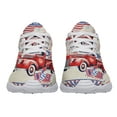 thumbnail image 5 of Patriotic Shoes Red Truck God Bless America Print Sneakers Lightweight Comfortable Running Shoes for Men Women White Size 7, 5 of 7