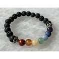 thumbnail image 2 of 7 chakra with Lava Crystal Bead Bracelet 8mm, Wholesale Genuine 7 chakra with Lava Stretch Gemstone Bracelet, Gift for Men & Women (5), 2 of 9
