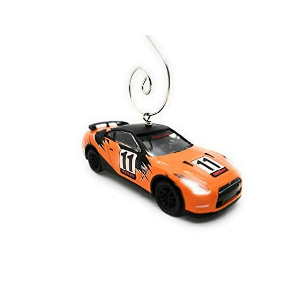 2011 Nissan GT-R Race Car Custom Christmas Ornament 1:64 Diecast Orange