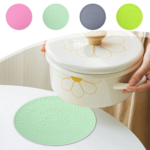 Iumwxz Gadgets de Cuisine Tapis d'Isolation Géométrique Ménager Couleur Unie Haute Température Tapis en Gel de Silice Imperméable Tapis de Poêle Isolé Rose Gel de Silice Liquidation de Fin d'Année