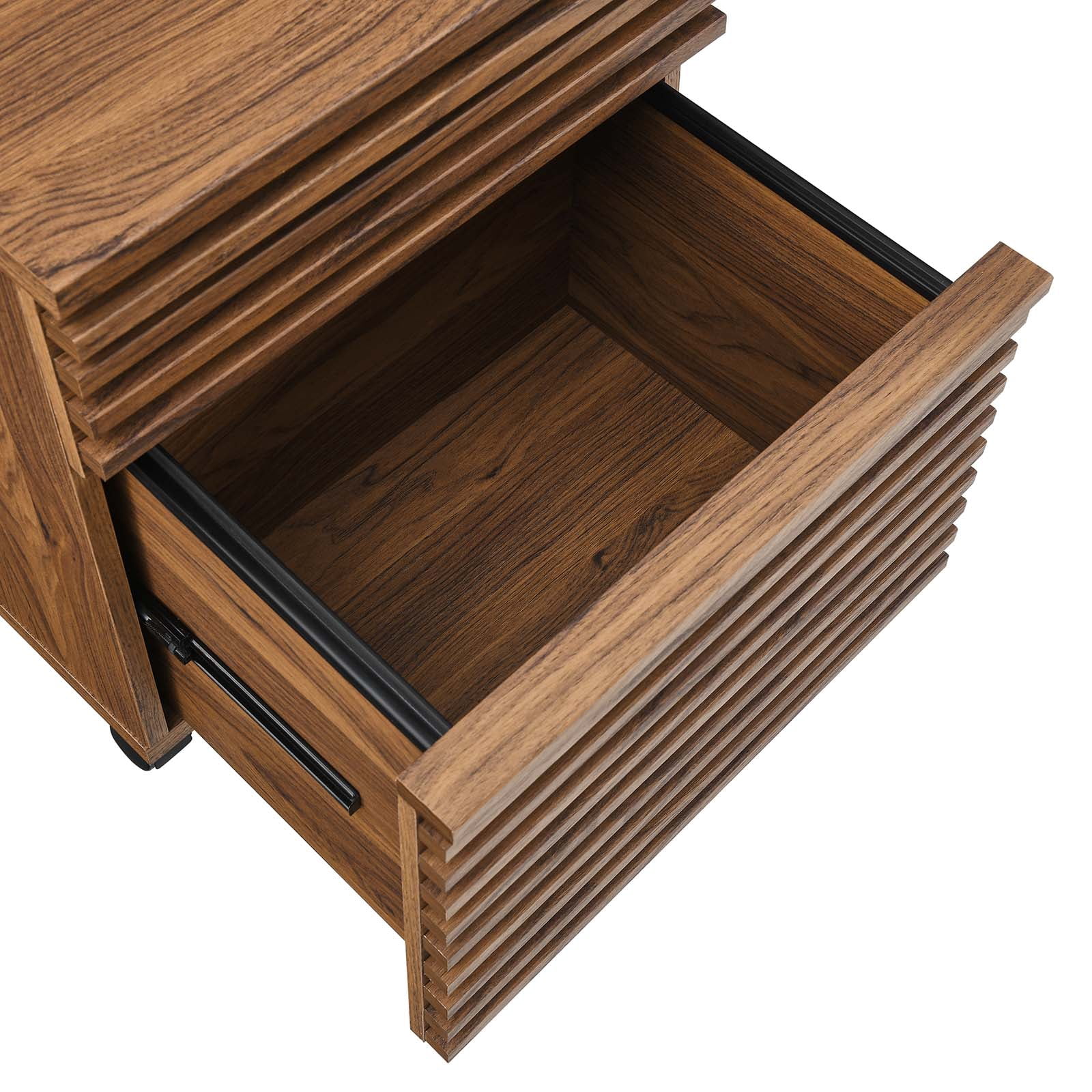 Modway Render Wood File Cabinet in Walnut