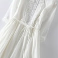 thumbnail image 5 of CHOK Robes Printemps Été pour Femmes 2024 Manches Longues Coton Lin Robe Longue Décontractée Confortable Ceinture Fluide, 5 of 5